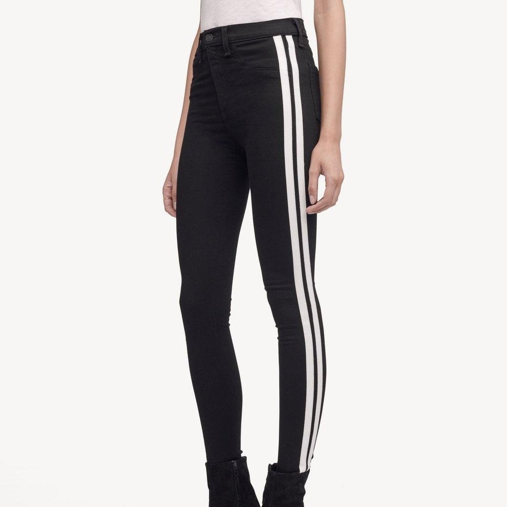 HUDSON Mito High Rise Skinny W/ Vinyl Side Stripe